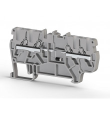 307449, Клеммник пруж.быстрозажимной (Push in), 4-х выводной, 2,5мм.кв., (серый); PYK 2,5СD (упак 50 шт)