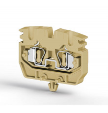 306440, Миниклеммник пружинный на монт.плату, 2,5 мм.кв. (бежевый); MYSK2,5 (упак 100 шт)