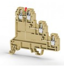 324410, Клеммник 3-х ярусный для датчиков, 2,5мм.кв., с индикацией 24 VDC, (бежевый); PUK 3 SLD (NPN) (упак 20 шт)