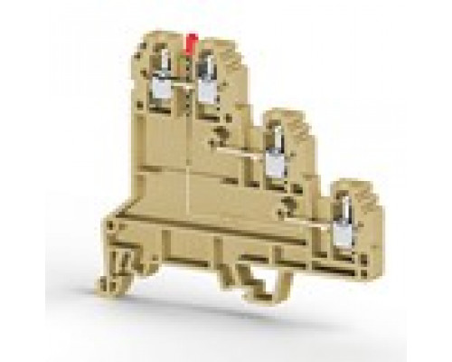 324410, Клеммник 3-х ярусный для датчиков, 2,5мм.кв., с индикацией 24 VDC, (бежевый); PUK 3 SLD (NPN) (упак 20 шт)