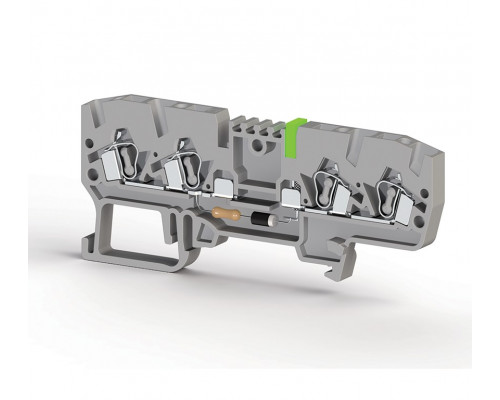 326619, Клеммник пружинный 4-х выводной, с индикацией 110 VAC, 2,5 мм.кв., (серый); YBK 2,5 CLD 110VAC (упак 50 шт)