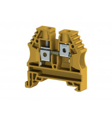 304153RP, Клеммник на DIN-рейку 10мм.кв. (желтый); AVK10(RP) (упак 50 шт)