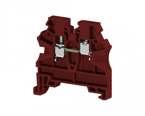304204RP, Клеммник на DIN-рейку 2,5мм.кв. (красный); AVK2,5 RD (RP) (упак 100 шт)