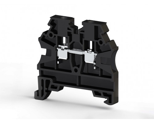 304205RP, Клеммник на DIN-рейку 2,5мм.кв. (черный); AVK2,5 RD (RP) (упак 100 шт)