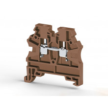 304208RP, Клеммник на DIN-рейку 2,5мм.кв. (коричневый); AVK2,5 RD (RP) (упак 100 шт)