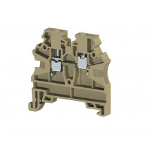 304209RP, Клеммник на DIN-рейку 2,5мм.кв. (бежевый); AVK2,5 RD (RP) (упак 100 шт)
