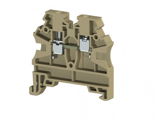304209RP, Клеммник на DIN-рейку 2,5мм.кв. (бежевый); AVK2,5 RD (RP) (упак 100 шт)