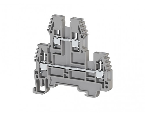 317109, Клеммник 2-х ярусный, 2,5мм.кв. (серый);  PIK2,5N (упак 100 шт)