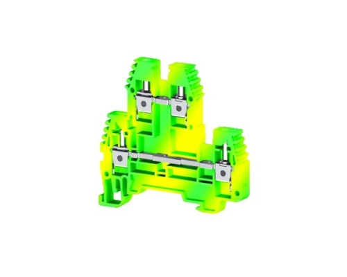 3191032, Клеммник 2-х ярусный  4мм.кв. (желто-зеленый);PIK 4N (упак 100 шт)
