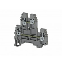 319229, Клеммник 2-х ярусный  4мм.кв., с диодом, (серый); PIK4ND-B (упак 20 шт)