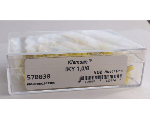 570030, Наконечник изолированный IKY 1,0-8 (огнестойкий) (упак 500 шт)
