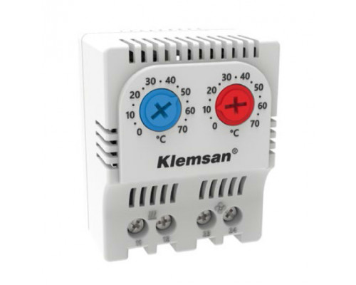 680003, Термостат сдвоеный KLM TM 12 Thermostat Heat-Cool - Регулирование нагревания,охлаждения, вентиляции NO;NC (упак 1 шт)