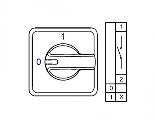 800055, CS040270E; Аварийный двухпозиционный переключатель (0-1); 1 FAZ 40 A 90° (упак 1 шт)