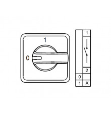 800056, CS050270E; Аварийный двухпозиционный переключатель (0-1); 1 FAZ 50 A 90° (упак 1 шт)