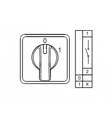 800008, CS080090L; Двухпозиционный переключатель Вкл-Выкл (0-1); 1 FAZ 80 A 60° (упак 1 шт)