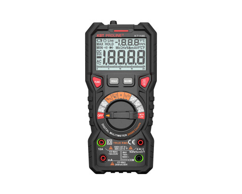 Мультиметр цифровой KT 118E серия PROLINE с True RMS и автоматическим выбором пределов измерений
