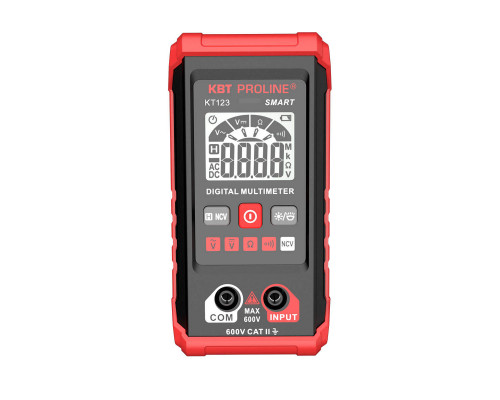 Мультиметр цифровой SMART KT 123 серия PROLINE компактный SMART с True RMS с автоматическим выбором режимов и пределов измерений