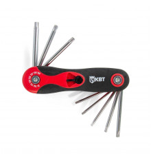 Набор ключей TORX НТК-Т-08 серия KBT-PROFESSIONAL для монтажа крепежных изделий с внутренним профилем TORX