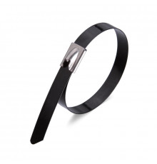 Стяжка стальная СКС-П (304) 7.9х1200 из нержавеющей стали AISI 304 с полимерным покрытием