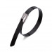 Стяжка стальная СКС-П (304) 4.6х200 (50шт) из нержавеющей стали AISI 304 с полимерным покрытием