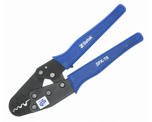 SAFAK SFK-T8 Пресс-клещи мех. ручные для медных трубчатых наконечников, 1,5-10 мм2, профиль - вдавливание, храповый механизм