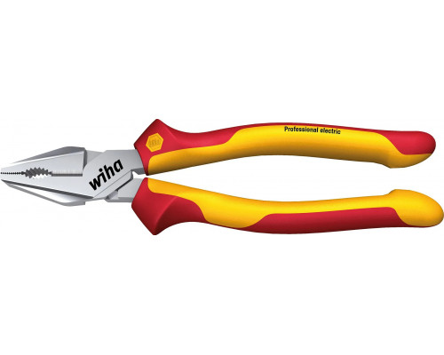 26717 Wiha Массивные пассатижи 225мм диэлектр. Professional electric с DynamicJoint и OptiGrip (серия Z 02 0 06)